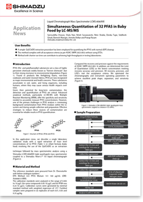Simultaneous Quantitation of 32 PFAS in Baby Food by LC-MS/MS